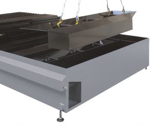 extraction table for cutting processes